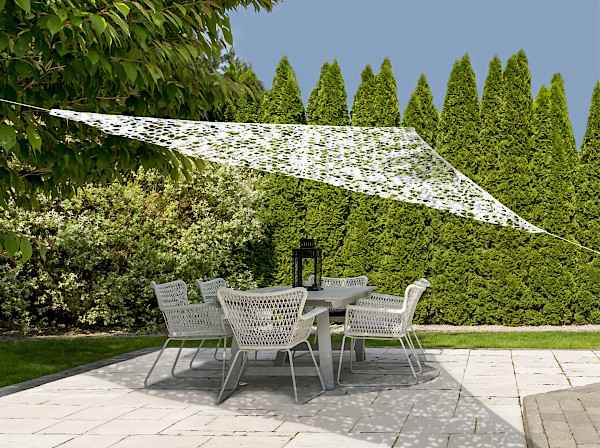 Triangular Camouflage Shade Net White 120gsm Polyester